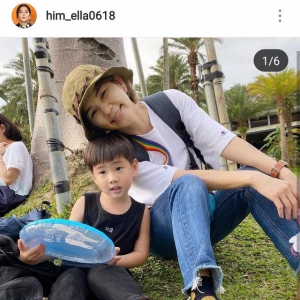 Ella曝光生产过程后，和老公陪儿子参加亲子旅游，直呼很治愈
