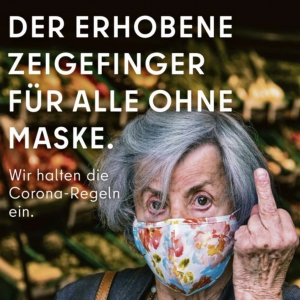 向不戴口罩的人竖中指 柏林旅游局防疫广告引发争议
